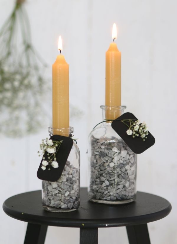 Kerzen Anthrazit 11cm (7 Stück) [IFS-32164]