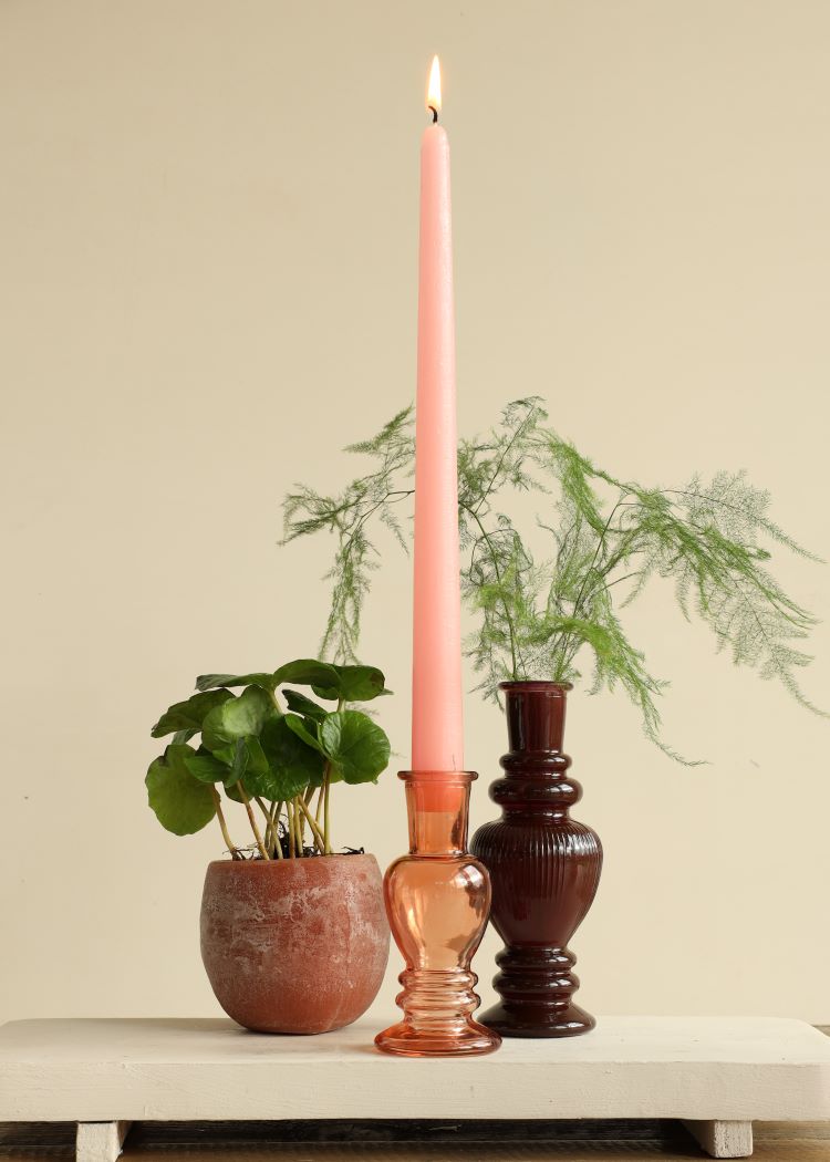 Vase Venedig Bernstein H: 11,3 x Ø5 cm (12 Stück) [IFS-29883]