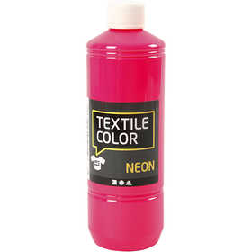 Textilfarbe, Neonpink, 500 ml/ 1 Fl. [HOB-34214]