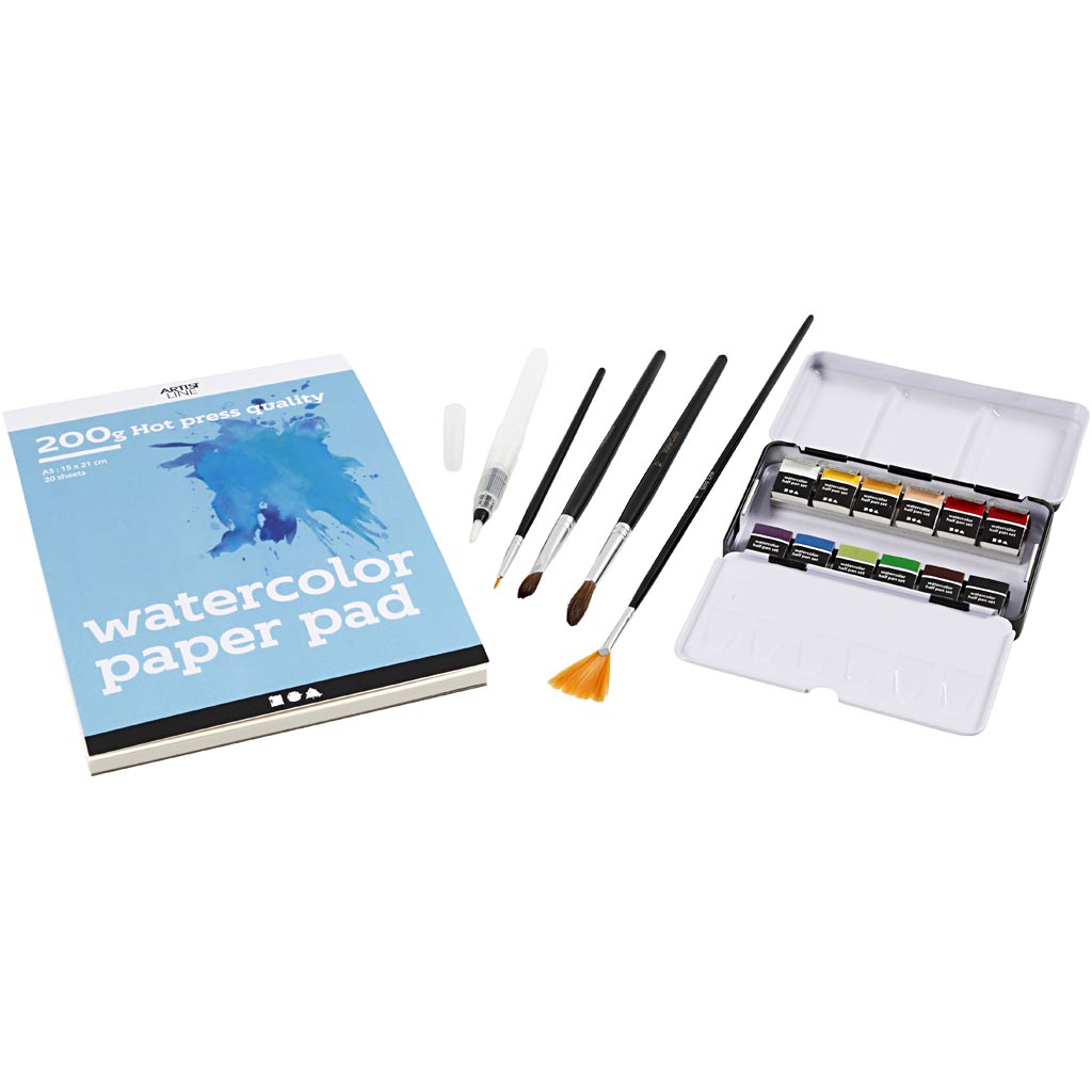 Starter Kreativ Set Aquarellfarben, 1 Pck [HOB-34249]