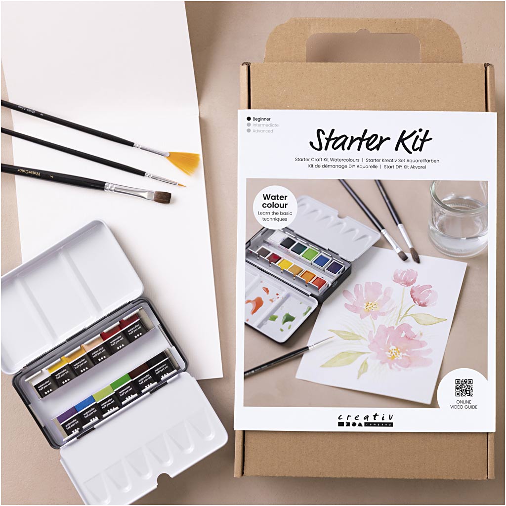 Starter Kreativ Set Aquarellfarben, 1 Pck [HOB-34249]
