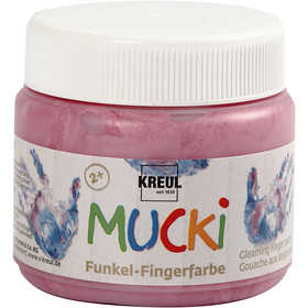 Mucki Fingerfarbe, Metallic-Rosa, 150 ml/ 1 Dose [HOB-34753]