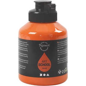 Acrylfarben, Mattglänzend, Halbtransparent, Orange, 500 ml/ 1 Fl. [HOB-35412]