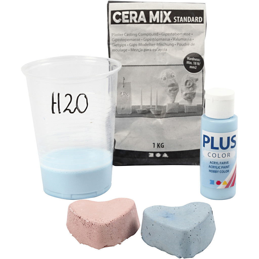 Silikonform, Herzen, H 3,5 cm, L 7 cm, B 6 cm, 100 ml, 1 Stk [HOB-37134]