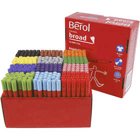 Berol Colour Broad Filzstifte, Strichstärke 1-1,7 mm, Sortierte Farben, 288 Stk/ 1 Pck [HOB-37285]