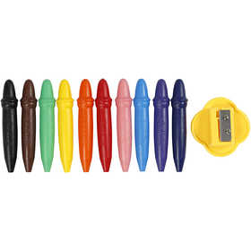 Wachsstifte, L 7 cm, D 11 mm, 10 Stk/ 1 Pck [HOB-37297]