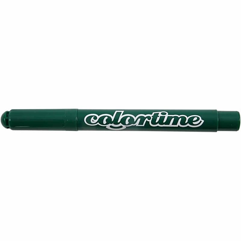 Colortime Marker, Strichstärke 5 mm, Standard-Farben, 12 Stk/ 1 Pck [HOB-37330]