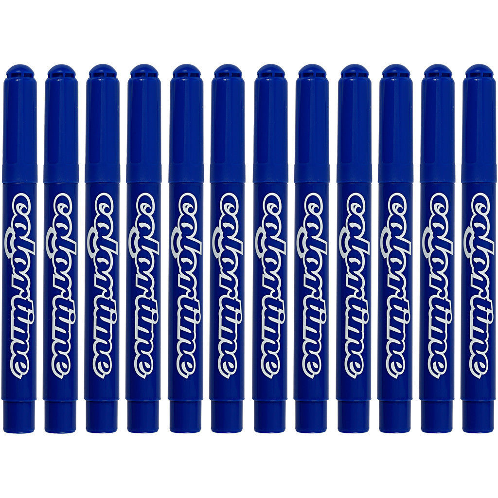 Colortime Marker, Strichstärke 5 mm, Blau, 12Stk/ 1 Pck [HOB-37333]