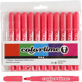 Colortime Marker, Strichstärke 5 mm, Pink, 12 Stk/ 1 Pck [HOB-37339]