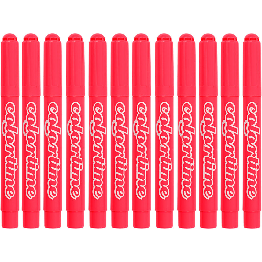Colortime Marker, Strichstärke 5 mm, Pink, 12 Stk/ 1 Pck [HOB-37339]