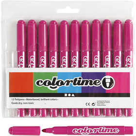 Colortime Marker, Strichstärke 5 mm, Rosa, 12 Stk/ 1 Pck [HOB-37341]
