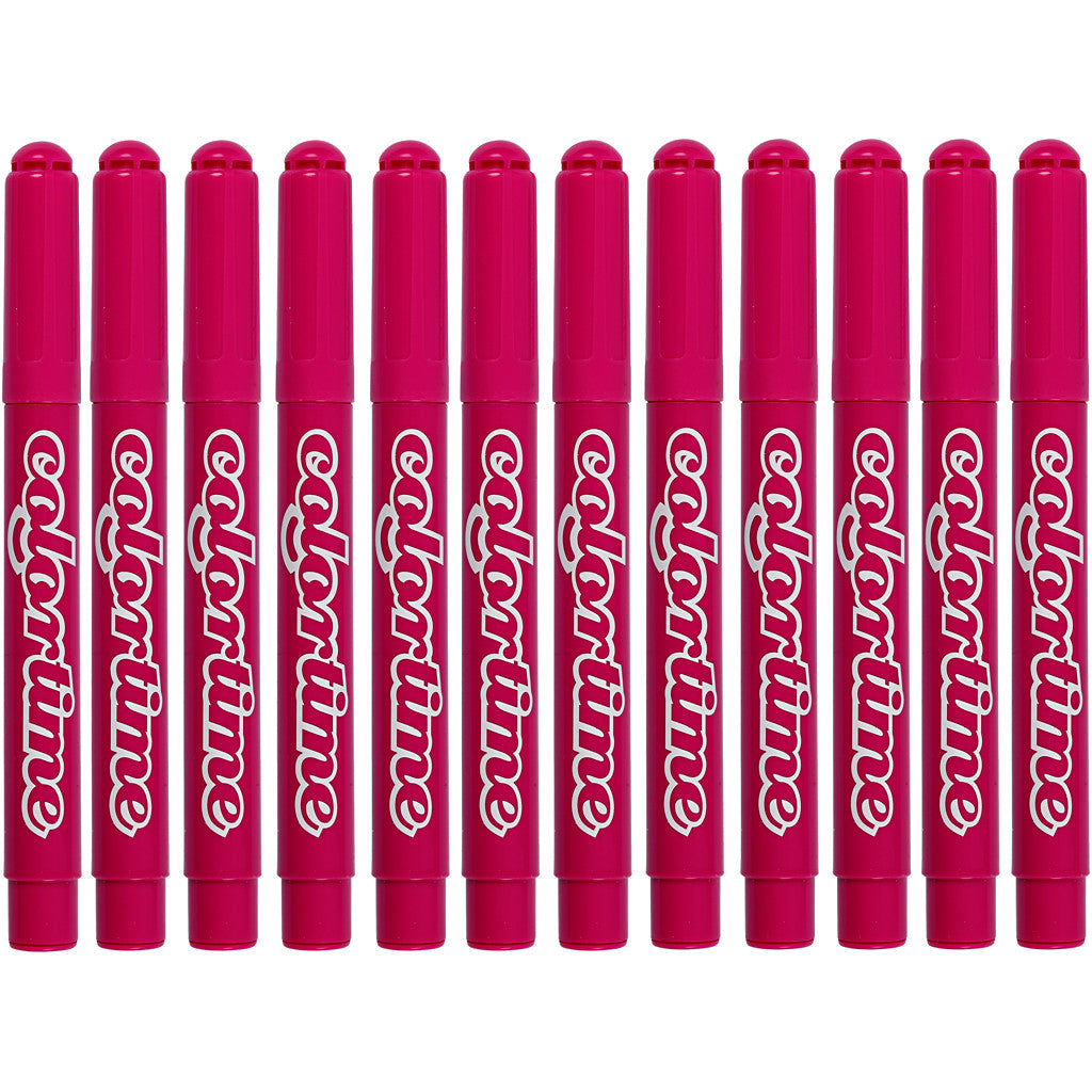 Colortime Marker, Strichstärke 5 mm, Rosa, 12 Stk/ 1 Pck [HOB-37341]