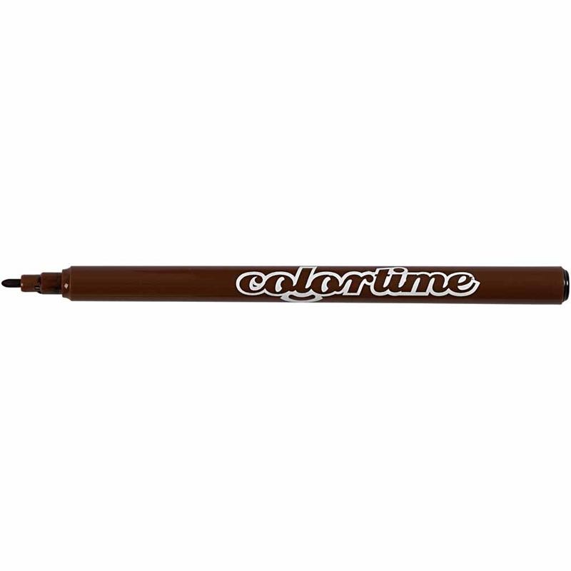 Colortime Marker, Strichstärke 2 mm, Braun, 18 Stk/ 1 Pck [HOB-373542]