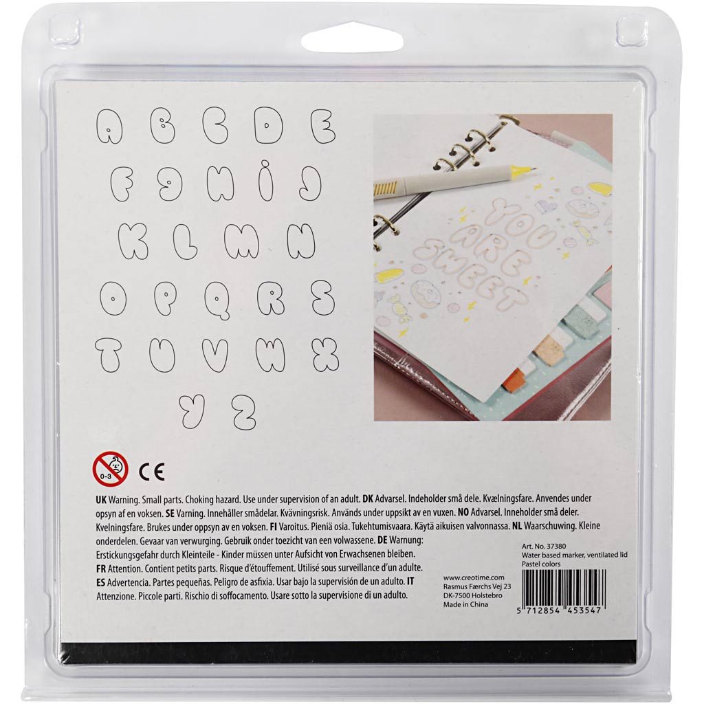 Sketch Marker, Strichstärke 1+2-5 mm, Pastellfarben, 12 Stk/ 1 Pck [HOB-37380]