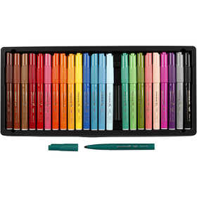 BIC Visa Color Filzstifte - Sortiment, Strichstärke 3 mm, Sortierte Farben, 24 Stk/ 1 Pck [HOB-37491]