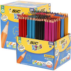 BIC Evolution Buntstifte, L 17,5 cm, Mine 3 mm, Sortierte Farben, 288 Stk/ 1 Pck [HOB-37584]