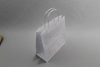 Paper Carrier Bags White 32x12x41cm Kraft 100 g/gm with twisted handles