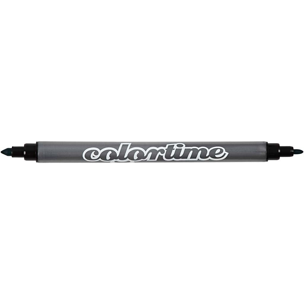 Colortime Dual-Filzstifte, Strichstärke 2,3+3,6 mm, Standard-Farben, 6 Stk/ 1 Pck [HOB-37984]