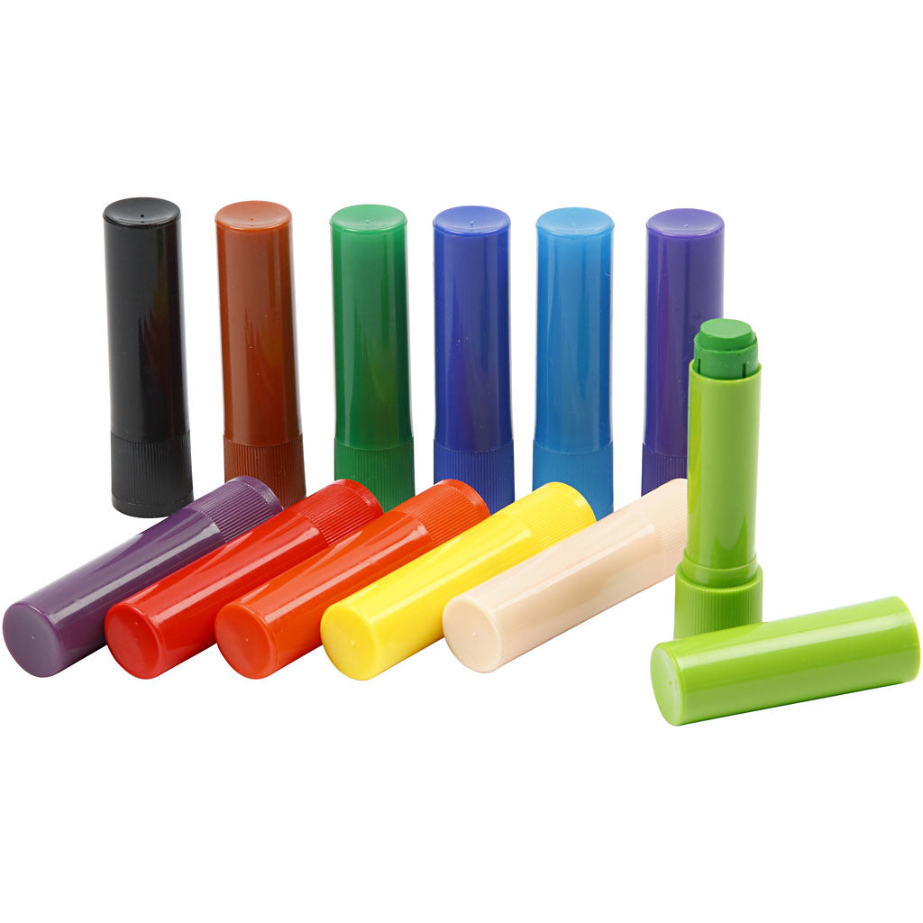 Soft Color Stick, L 8 cm, Sortierte Farben, 6,5 g, 120 Stk/ 1 Pck [HOB-38125]