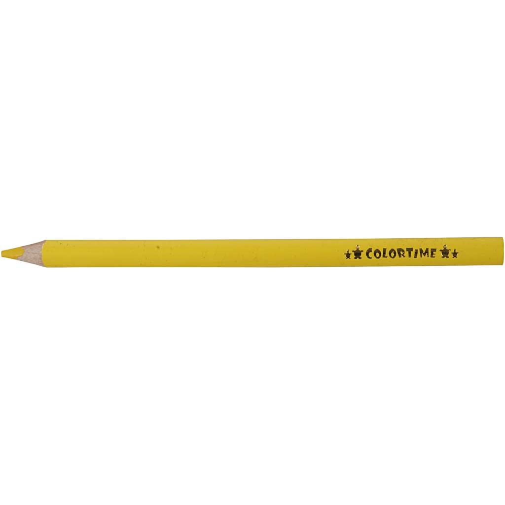 Colortime Buntstifte, L 17,45 cm, Mine 5 mm, JUMBO, Gelb, 12 Stk/ 1 Pck [HOB-38170]