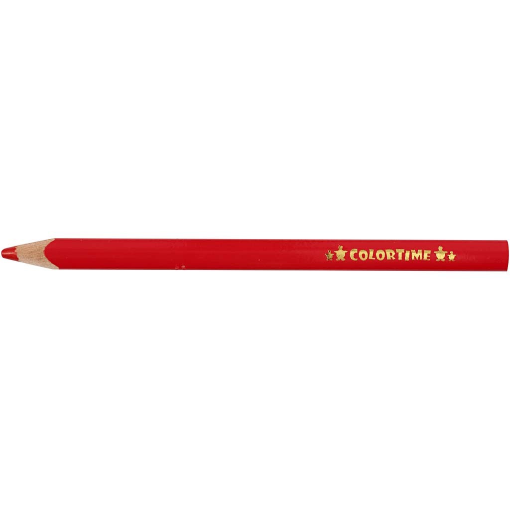 Colortime Buntstifte, L 17,45 cm, Mine 5 mm, JUMBO, Rot, 12 Stk/ 1 Pck [HOB-38172]