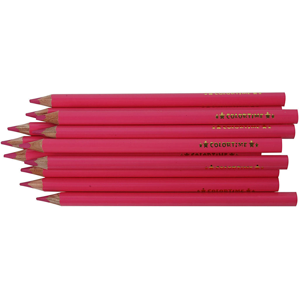 Colortime Buntstifte, L 17,45 cm, Mine 5 mm, JUMBO, Pink, 12 Stk/ 1 Pck [HOB-38173]