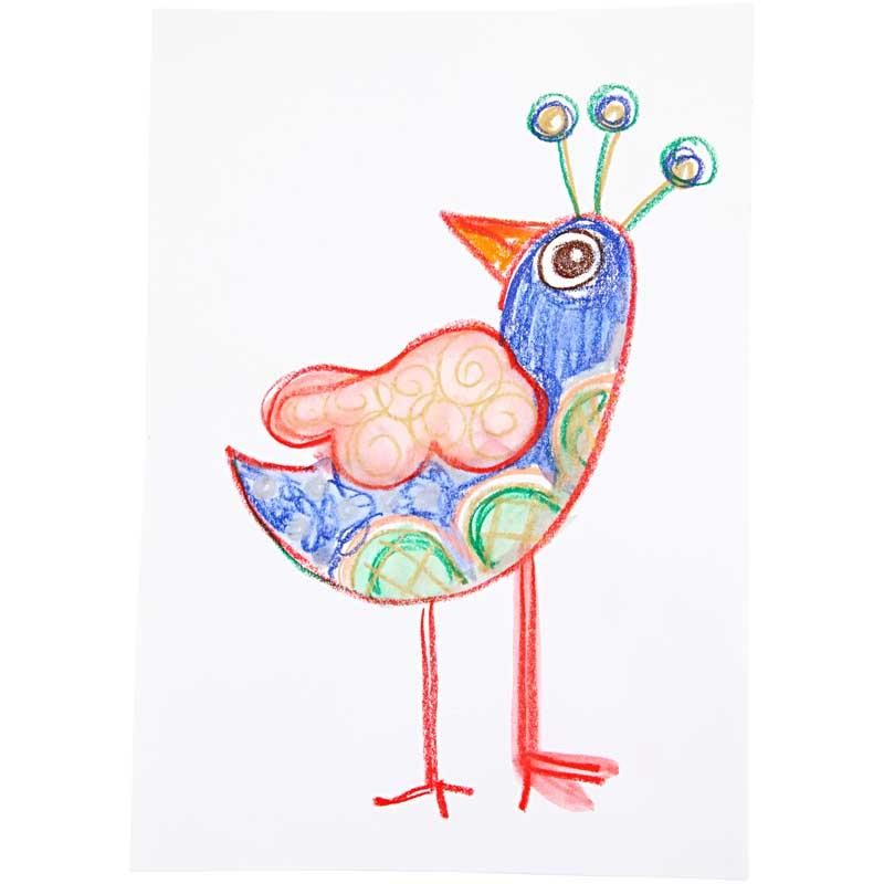 Woody 3-in-1 Buntstifte, L 11 cm, Dicke 16 mm, Mine 10 mm, Sortierte Farben, 10 Stk/ 1 Pck [HOB-38190]