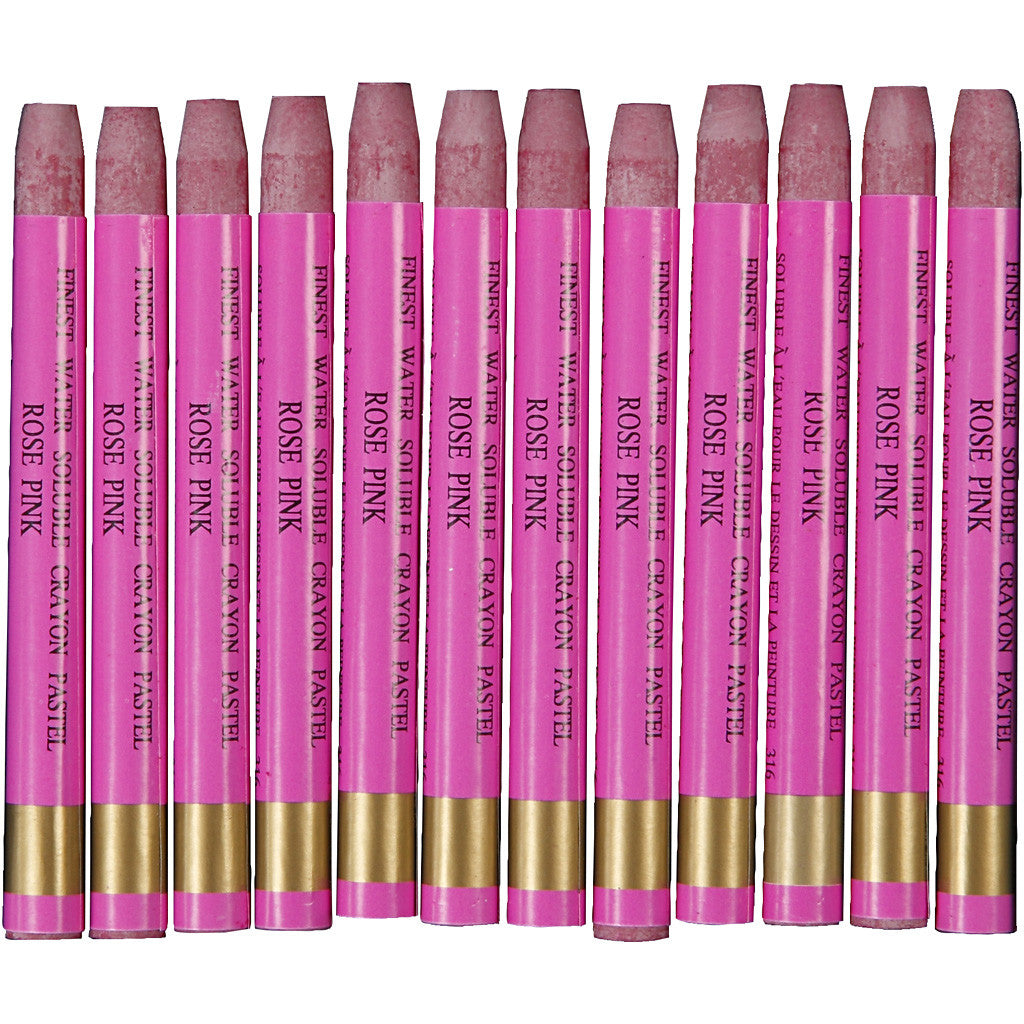 Gallery Aquarell-Kreide, L 9,3 cm, Dicke 8 mm, Hellpink (316), 12 Stk/ 1 Pck [HOB-38316]