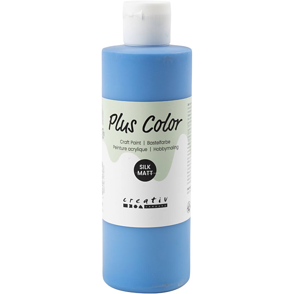 Plus Color Craft Paint, primary blue, 250 ml/ 1 bottle