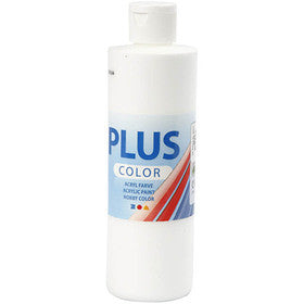 Plus Color Bastelfarbe, Weiß, 250 ml/ 1 Fl. [HOB-39477]