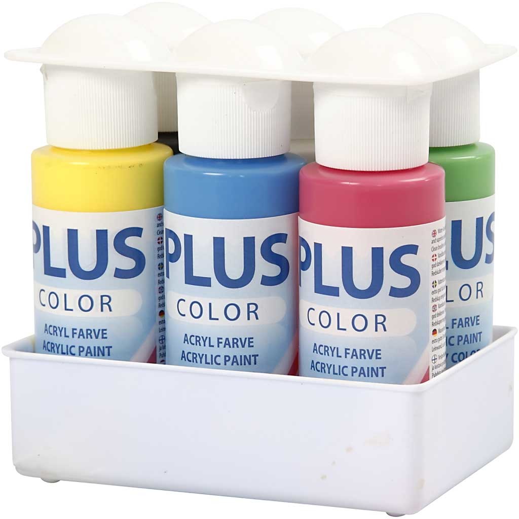 Plus Color Bastelfarbe, Primärfarben, 6x60 ml/ 1 Pck [HOB-39513]