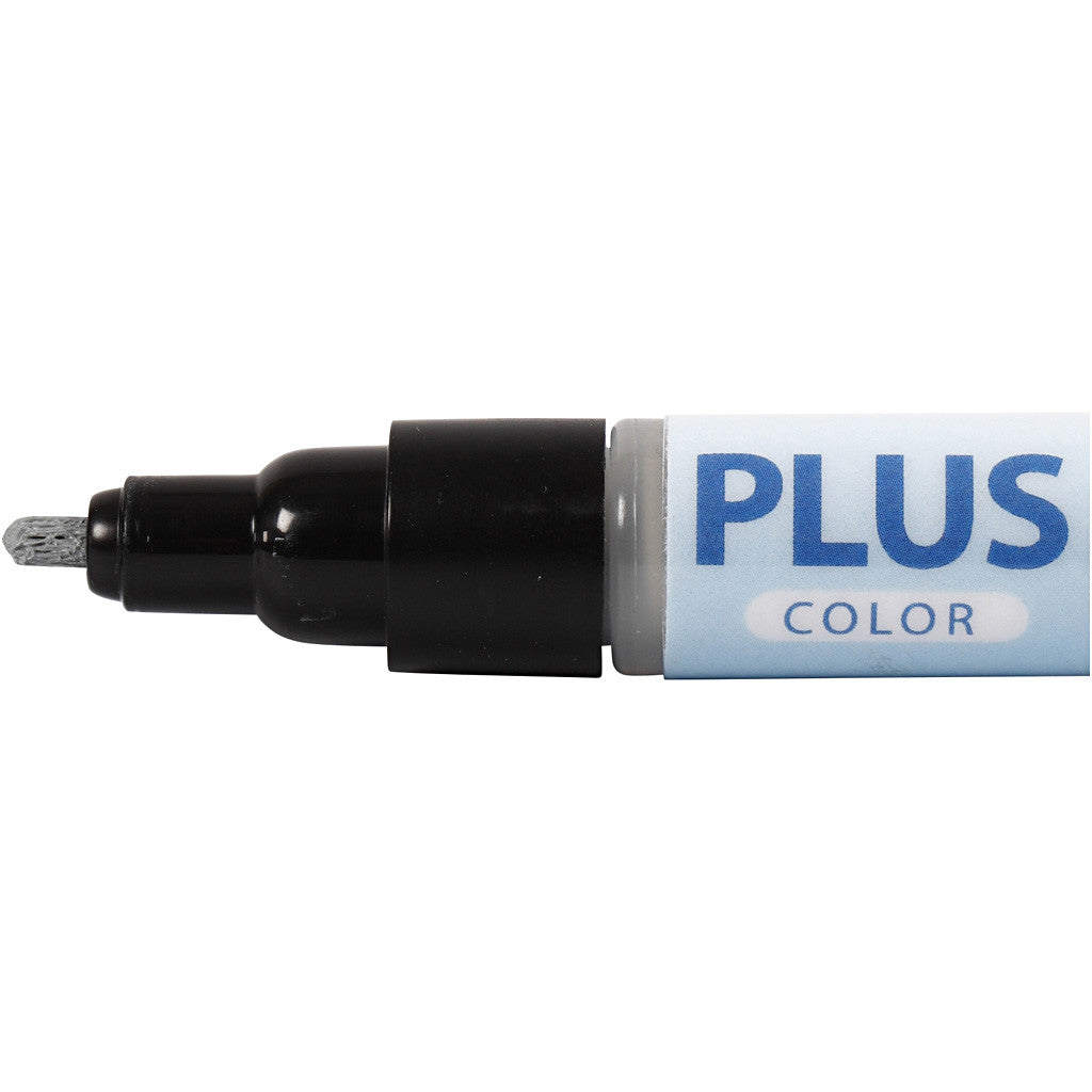 Plus Color Marker, L 14,5 cm, Strichstärke 1-2 mm, Regengrau, 5,5 ml, 1 Stk [HOB-39840]