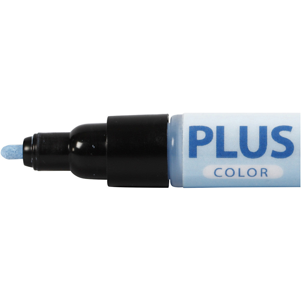 Plus Color Marker, L 14,5 cm, Strichstärke 1-2 mm, Himmelblau, 5,5 ml, 1 Stk [HOB-39843]