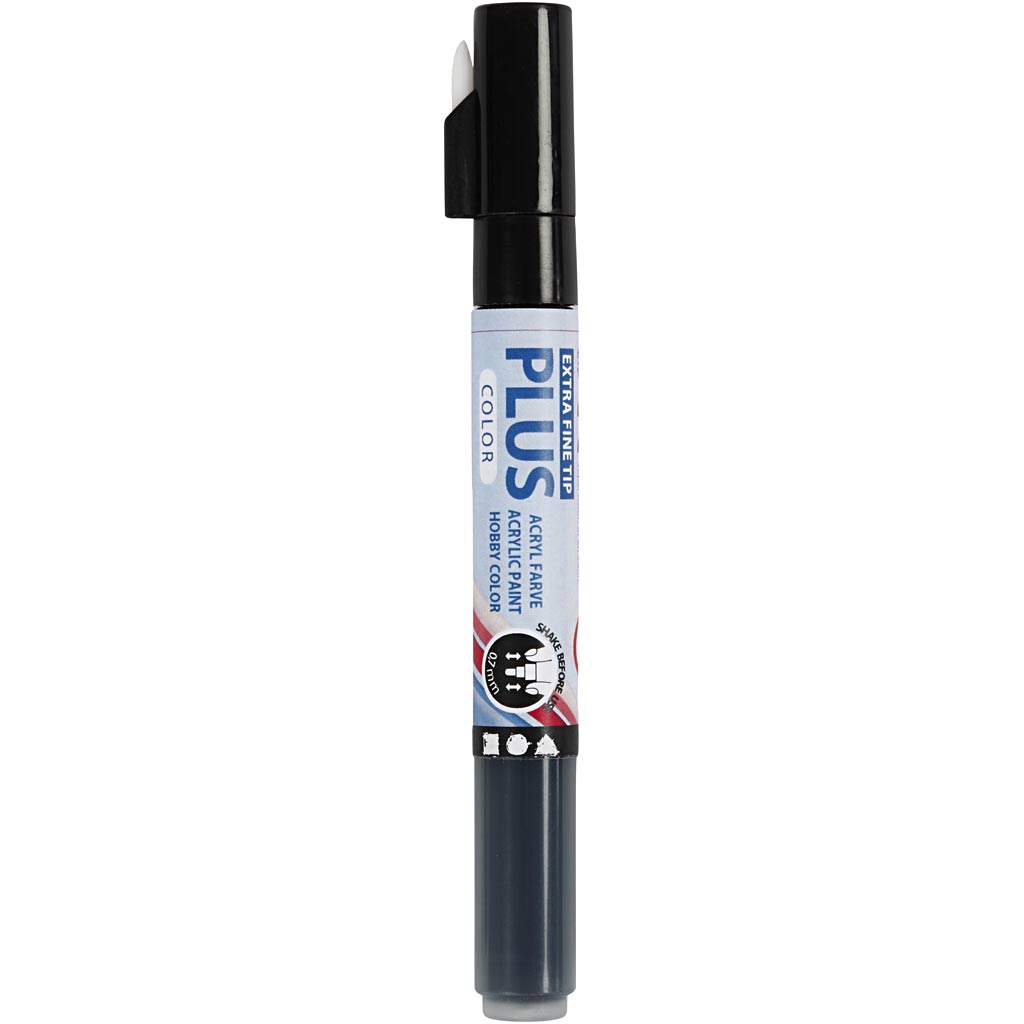 Plus Color Marker, L 14,5 cm, Strichstärke 0,7 mm, Schwarz, 5,5 ml, 1 Stk [HOB-39942]
