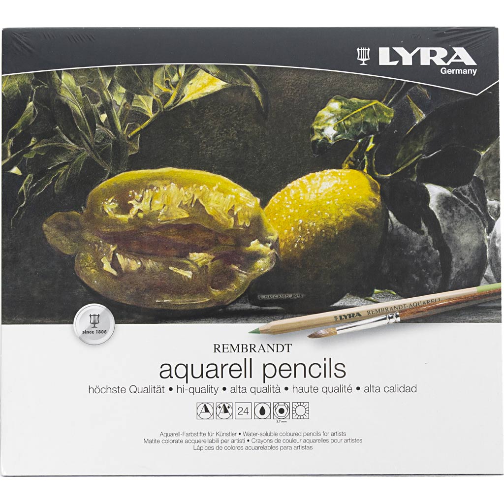 Lyra Rembrandt Aquarell-Farbstifte im Kasten, Sortierte Farben, 24 Stk/ 1 Pck [HOB-403024]