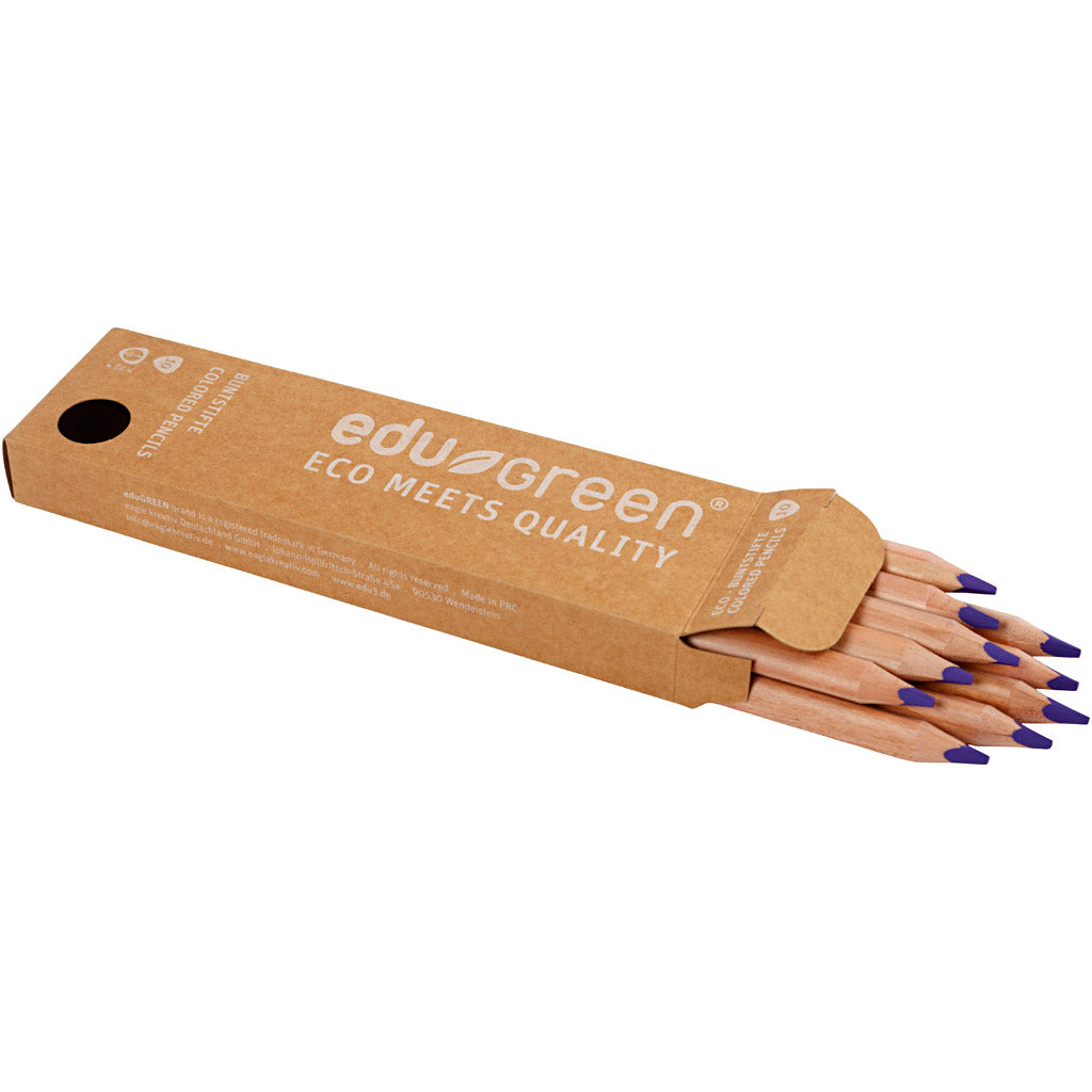 edu Green Jumbo-Buntstifte, Mine 5 mm, Violett, 10 Stk/ 1 Pck [HOB-408244]