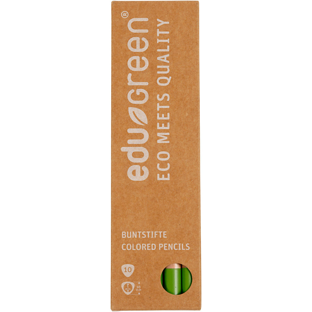 edu Green Jumbo-Buntstifte, Mine 5 mm, Hellgrün, 10 Stk/ 1 Pck [HOB-408263]