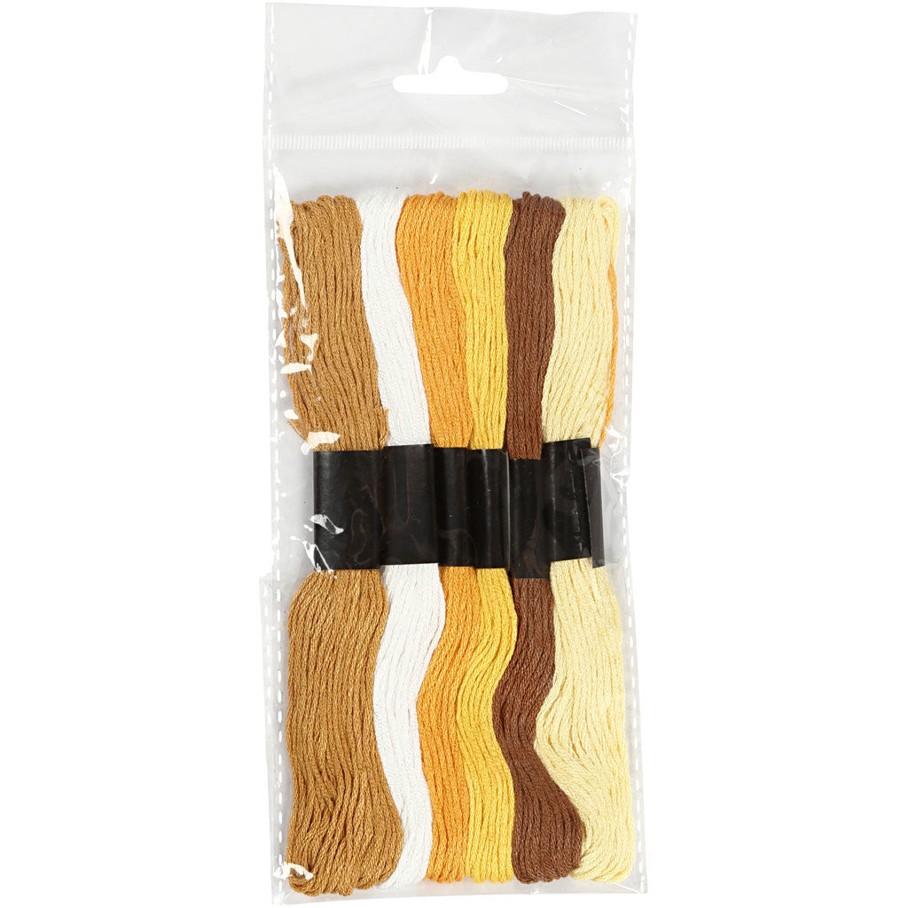 Stickgarn, Dicke 1 mm, Golden, 6 Bündl./ 1 Pck [HOB-412700]