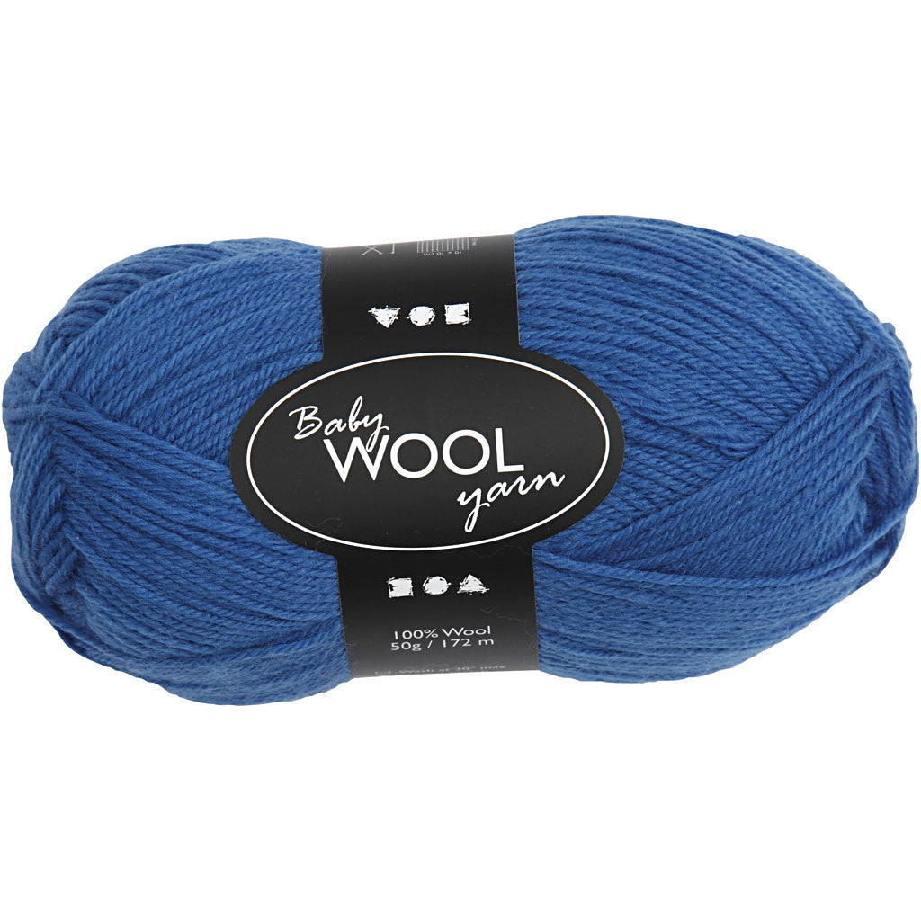 Babywolle, L 172 M, Blau, 50 g/ 1 Knäuel [HOB-41333]