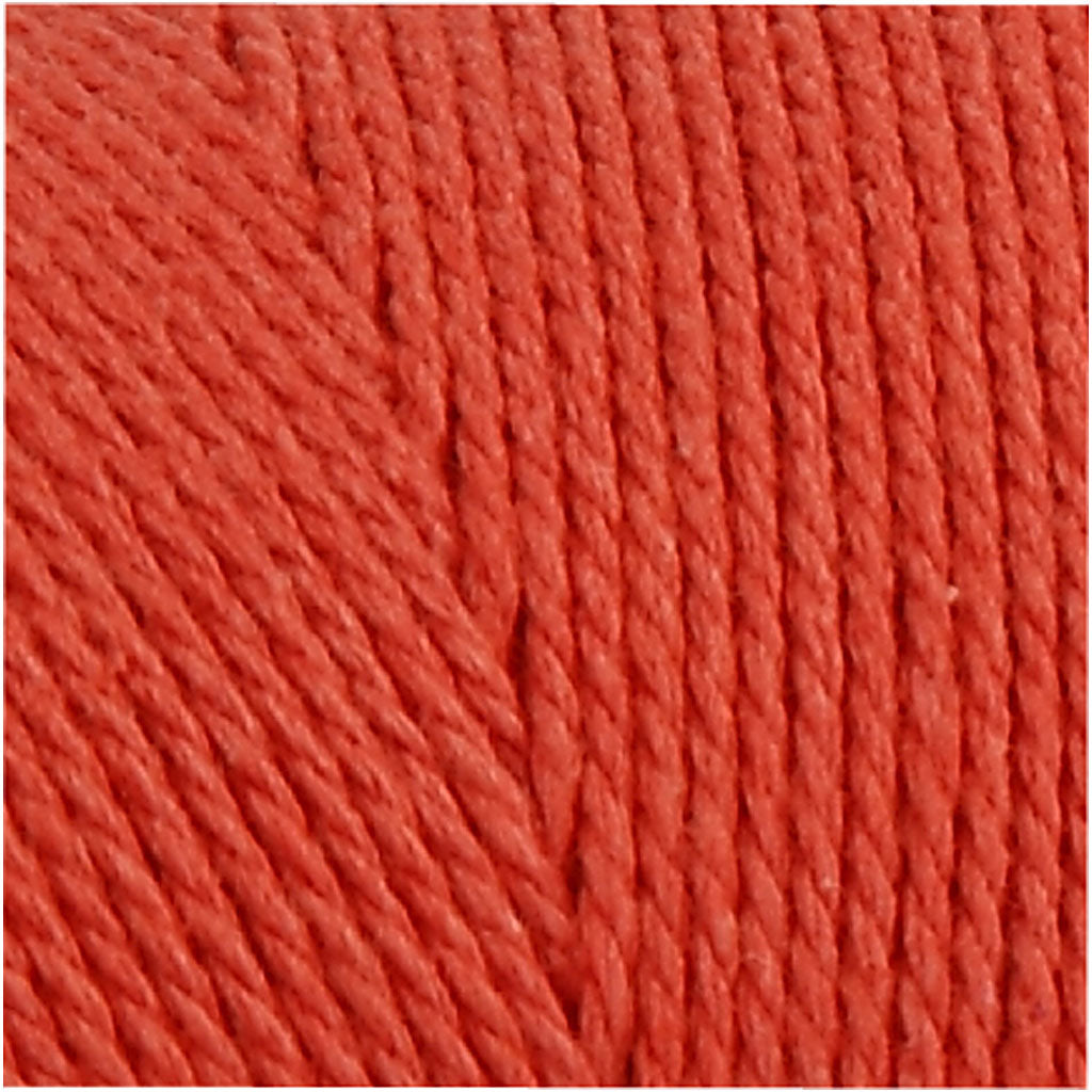 Macramé-Kordel, L 315 M, Dicke 1 mm, Dünne Qualität 12/12, Orange, 220 g/ 1 Knäuel [HOB-41504]