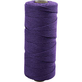 Macramé-Kordel, L 315 M, Dicke 1 mm, Dünne Qualität 12/12, Violett, 220 g/ 1 Knäuel [HOB-41510]