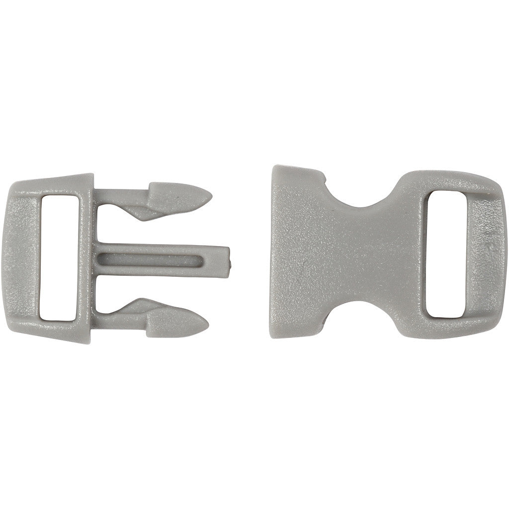 Klickverschluss, L 29 mm, B 15 mm, Lochgröße 3x11 mm, Schwarz, Braun, Grau, 100 Stk/ 1 Pck [HOB-41619]