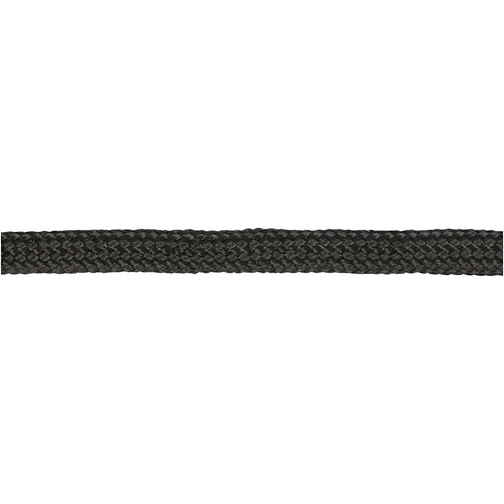 Nylon-Kordel, B 5 mm, Schwarz, 4 m/ 1 Rolle [HOB-41635]