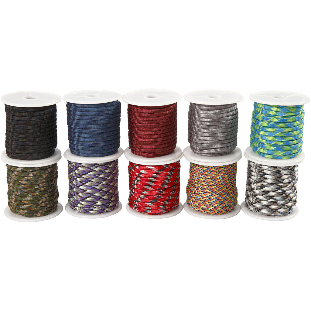 Nylon-Kordel, B 5 mm, Sortierte Farben, 10x10 m/ 1 Pck [HOB-41652]