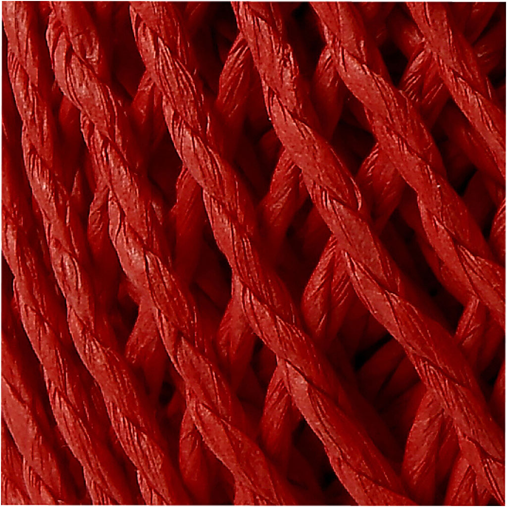 Papiergarn, Dicke 2,5-3 mm, Rot, 150 g, 40 m/ 1 Knäuel [HOB-41732]