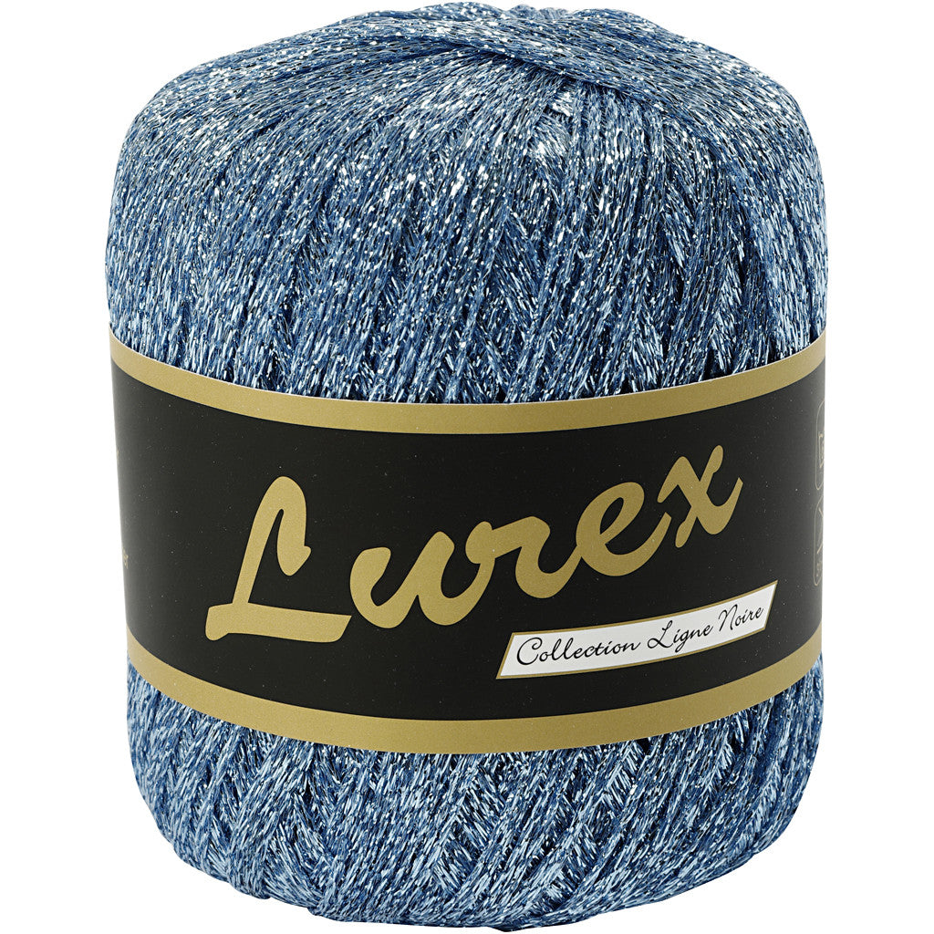 Lurexgarn, L 160 M, Hellblau, 25 g/ 1 Knäuel [HOB-421473]