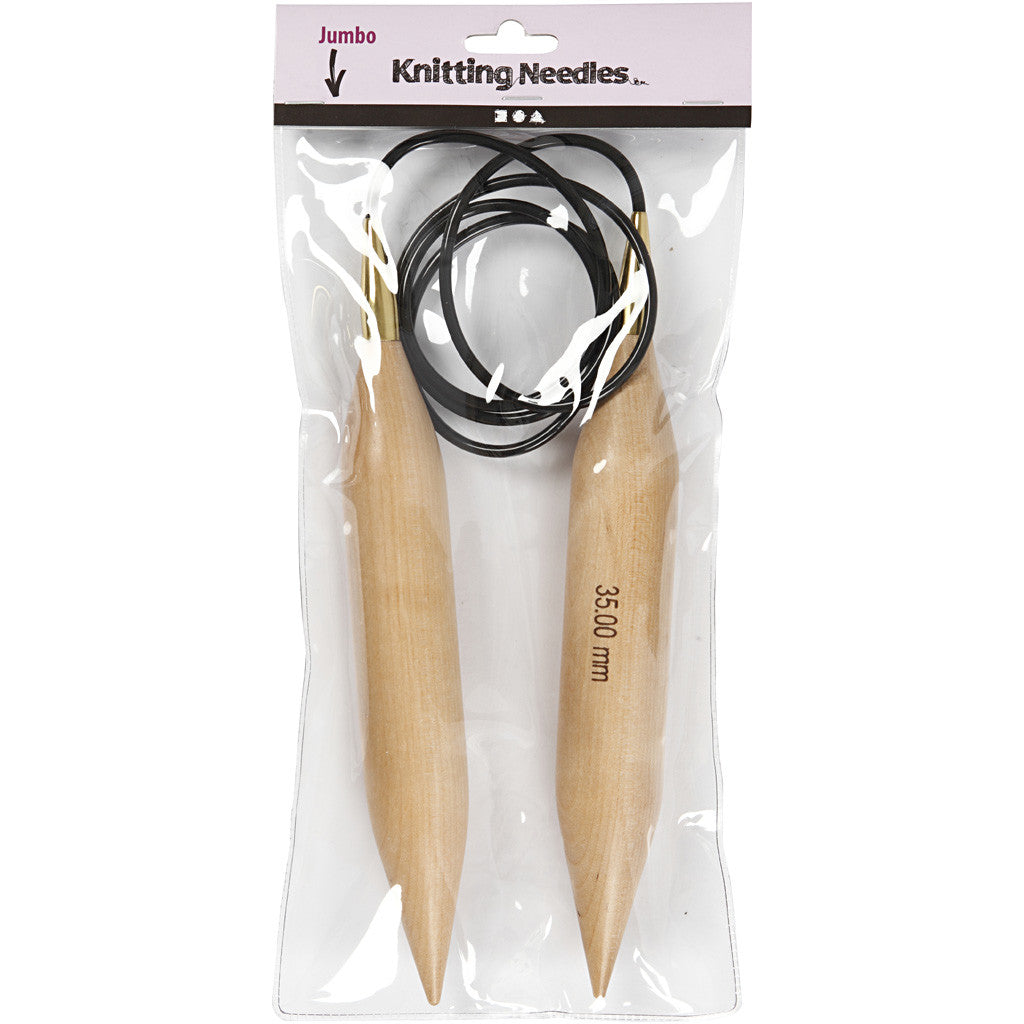 Rundstricknadel, L 150 cm, Größe 35 mm, 1 Stk [HOB-42198]