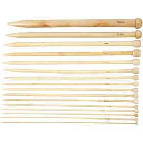 Stricknadeln, L 35 cm, Größe 2,5-20 mm, 16 Paar/ 1 Pck [HOB-42267]