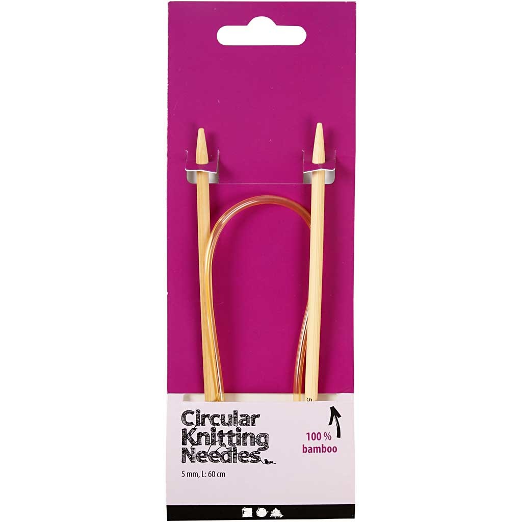Rundstricknadel, L 60 cm, Größe 5 mm, 1 Stk [HOB-42273]