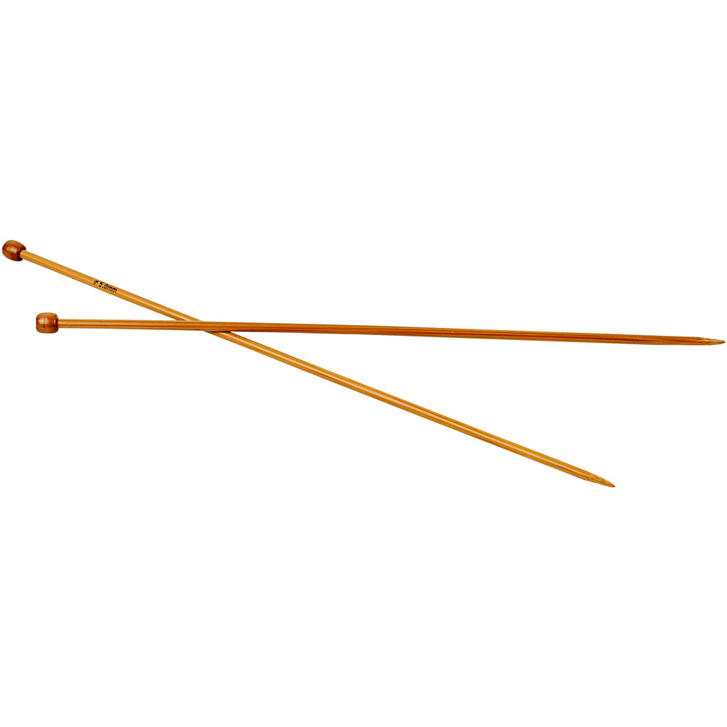 Knitting Needles, L: 35 cm, size 5 mm, 1 pair